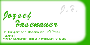 jozsef hasenauer business card